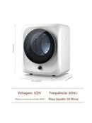 1.6 Cu.Ft Portable Dryer With 850 W Rated Power, Suitable For Apartments, Dorm, RVs