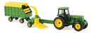 Miniatura Trator John Deere 4960 Com Vagão De Forragem 1/64