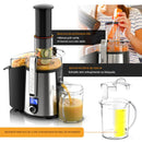 Arendo - Edelstahl Entsafter für Obst und Gemüse – leistungsstark 1000 Watt Leistung – Saftpresse Zitruspresse − 1000ml Saftbehälter