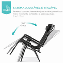 Cadeira de Praia Dobrável Reclinável com Porta-objetos!