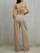 Conjunto ChicEase Top Bandeau e Calça Pantalona – Elegância e Conforto em Uma Só Peça