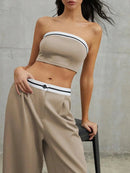 Conjunto ChicEase Top Bandeau e Calça Pantalona – Elegância e Conforto em Uma Só Peça