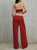 Conjunto ChicEase Top Bandeau e Calça Pantalona – Elegância e Conforto em Uma Só Peça