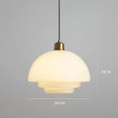 Luminária Pendente de Vidro Branco Art Glass