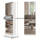 Armário de Armazenamento para Sapatos com 5 Gavetas Espelhadas Abatíveis