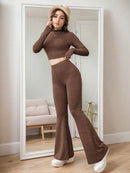 Conjunto Feminino Calça Flare + Cropped Bailarina – Modelagem Slim Fit