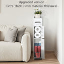 Armário de Armazenamento para Banheiro Pequeno, Organizador de PVC Estreito e Elegante, Ideal para Espaços Apertados, Fácil de Montar e Durável, Armário Multiuso para Papel Higiênico para Banheiro, Quarto e Sala de Estar, Presente para o Dia dos Namorados