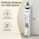 Armário de Armazenamento para Banheiro Pequeno, Organizador de PVC Estreito e Elegante, Ideal para Espaços Apertados, Fácil de Montar e Durável, Armário Multiuso para Papel Higiênico para Banheiro, Quarto e Sala de Estar, Presente para o Dia dos Namorados