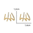 Brincos Quatro Pontas Elegance - Folheado a Ouro 18k  - Lançamento + Frete Grátis