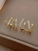 Brincos Quatro Pontas Elegance - Folheado a Ouro 18k  - Lançamento + Frete Grátis