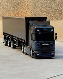 Miniatura Scania NTG com Carreta Vanderleia Sider Guerra – Escala 1/12 1,20M